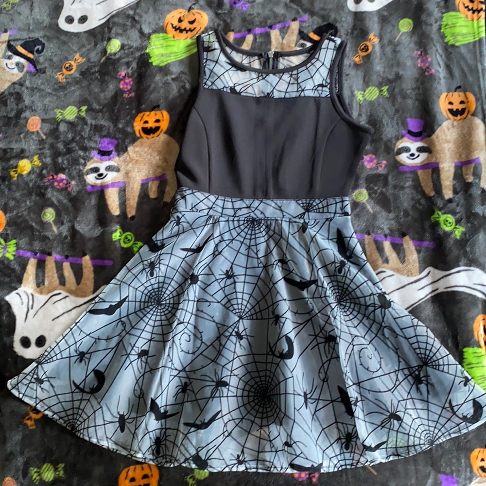 Creepy cute Spirit spiderweb + bats dress size S